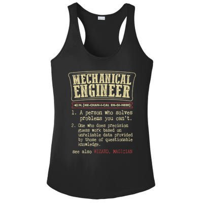 Mechanical Engineer Funny Gift Dictionary Definition Funny Gift Ladies PosiCharge Competitor Racerback Tank