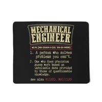 Mechanical Engineer Funny Gift Dictionary Definition Funny Gift Mousepad