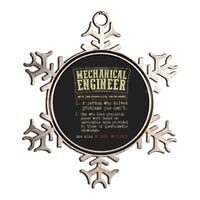 Mechanical Engineer Funny Gift Dictionary Definition Funny Gift Metallic Star Ornament