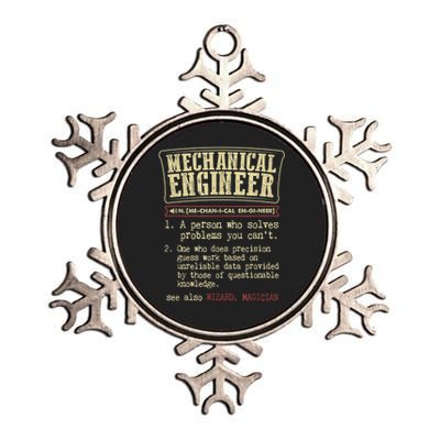 Mechanical Engineer Funny Gift Dictionary Definition Funny Gift Metallic Star Ornament