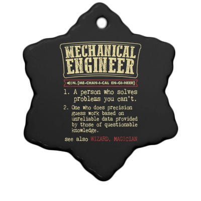 Mechanical Engineer Funny Gift Dictionary Definition Funny Gift Ceramic Star Ornament