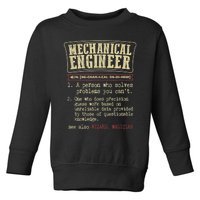 Mechanical Engineer Funny Gift Dictionary Definition Funny Gift Toddler Sweatshirt