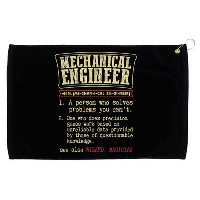 Mechanical Engineer Funny Gift Dictionary Definition Funny Gift Grommeted Golf Towel