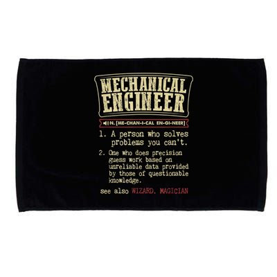 Mechanical Engineer Funny Gift Dictionary Definition Funny Gift Microfiber Hand Towel