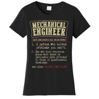 Mechanical Engineer Funny Gift Dictionary Definition Funny Gift Women's T-Shirt