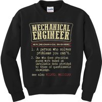 Mechanical Engineer Funny Gift Dictionary Definition Funny Gift Kids Sweatshirt