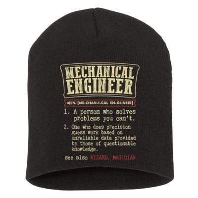 Mechanical Engineer Funny Gift Dictionary Definition Funny Gift Short Acrylic Beanie