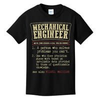 Mechanical Engineer Funny Gift Dictionary Definition Funny Gift Kids T-Shirt