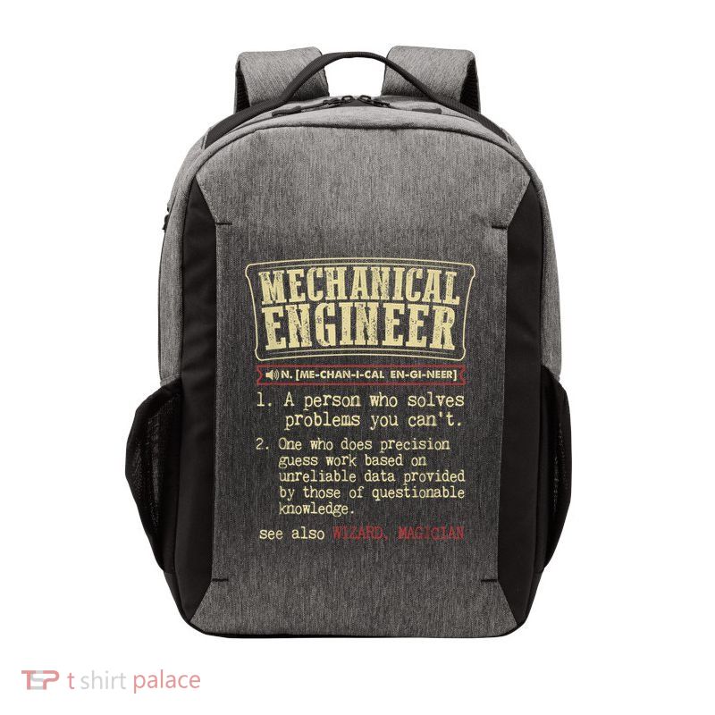 Mechanical Engineer Funny Gift Dictionary Definition Funny Gift Vector Backpack