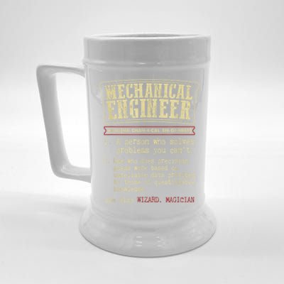 Mechanical Engineer Funny Gift Dictionary Definition Funny Gift Beer Stein