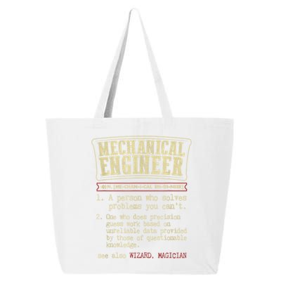 Mechanical Engineer Funny Gift Dictionary Definition Funny Gift 25L Jumbo Tote