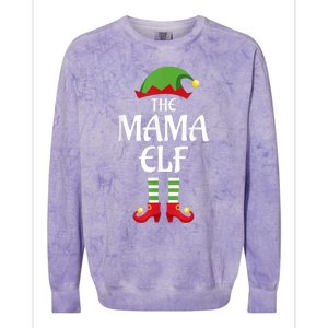 Mama Elf Family Matching Group Christmas Colorblast Crewneck Sweatshirt