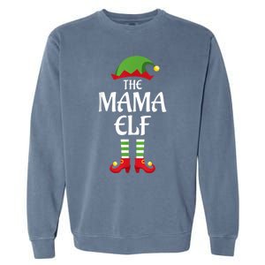 Mama Elf Family Matching Group Christmas Garment-Dyed Sweatshirt