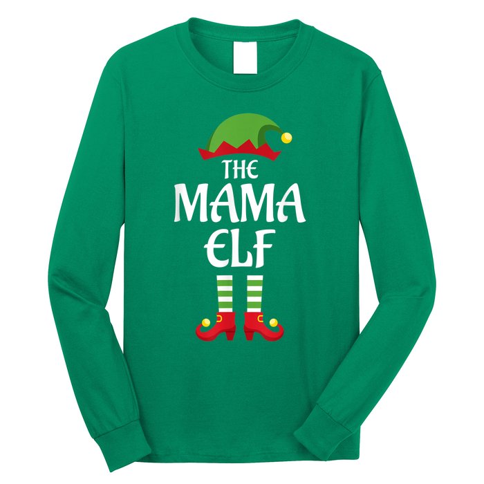 Mama Elf Family Matching Group Christmas Long Sleeve Shirt