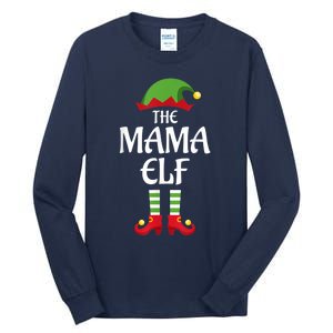 Mama Elf Family Matching Group Christmas Tall Long Sleeve T-Shirt