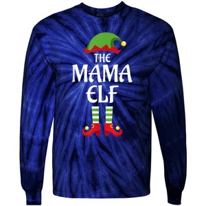 Mama Elf Family Matching Group Christmas Tie-Dye Long Sleeve Shirt