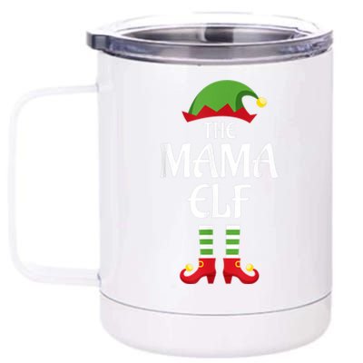 Mama Elf Family Matching Group Christmas 12 oz Stainless Steel Tumbler Cup