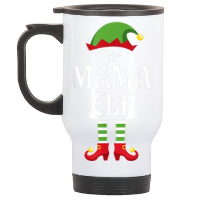 Mama Elf Family Matching Group Christmas Stainless Steel Travel Mug