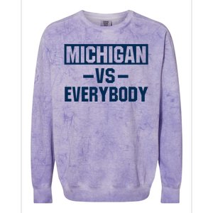 Michigan Everybody Funny Colorblast Crewneck Sweatshirt