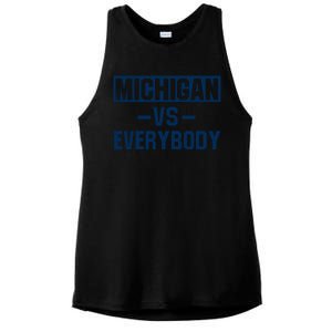 Michigan Everybody Funny Ladies PosiCharge Tri-Blend Wicking Tank