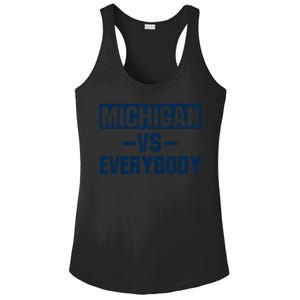 Michigan Everybody Funny Ladies PosiCharge Competitor Racerback Tank