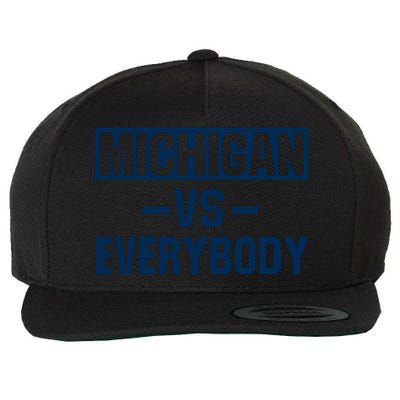 Michigan Everybody Funny Wool Snapback Cap