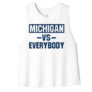 Michigan Everybody Funny Women's Racerback Cropped Tank