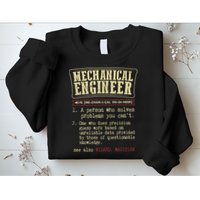 Mechanical Engineer Funny Dictionary Definition Sweatshirt