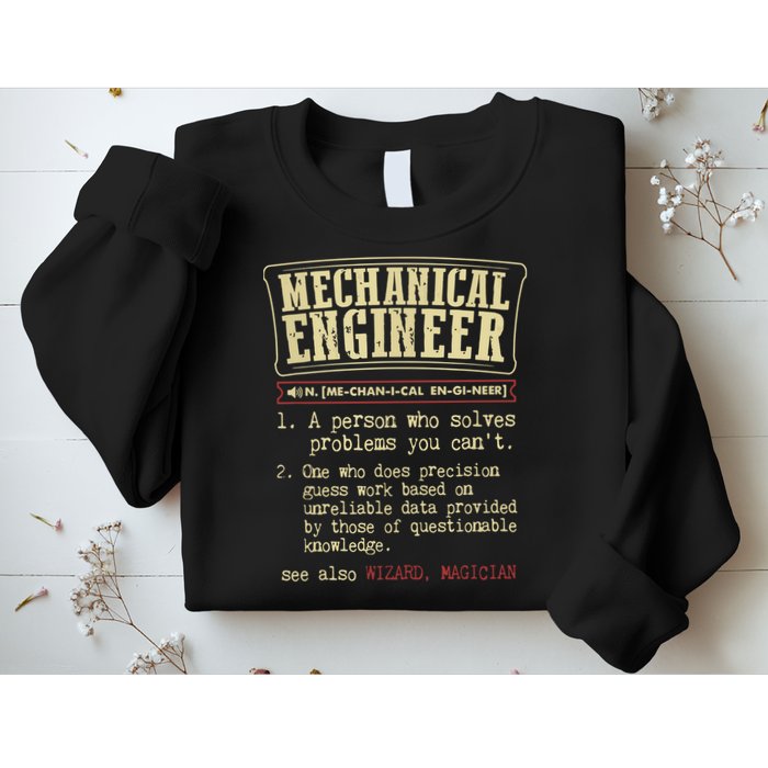 Mechanical Engineer Funny Dictionary Definition Sweatshirt