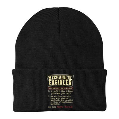 Mechanical Engineer Funny Dictionary Definition Knit Cap Winter Beanie
