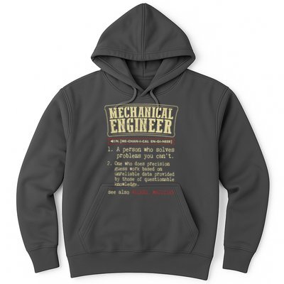 Mechanical Engineer Funny Dictionary Definition Hoodie