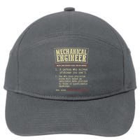 Mechanical Engineer Funny Dictionary Definition 7-Panel Snapback Hat