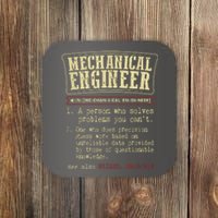 Mechanical Engineer Funny Dictionary Definition Coaster