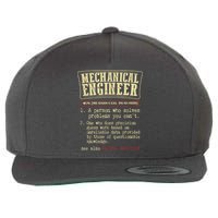 Mechanical Engineer Funny Dictionary Definition Wool Snapback Cap