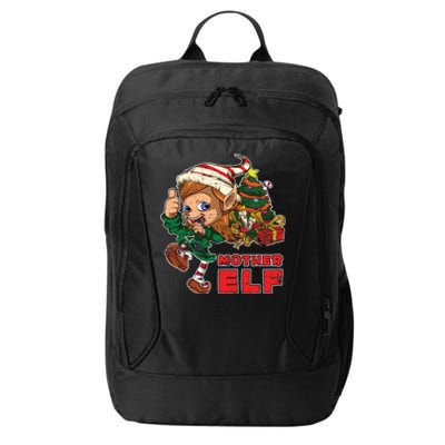 Mother Elf Family Xmas Pajama Mom Gift Mother Gift City Backpack