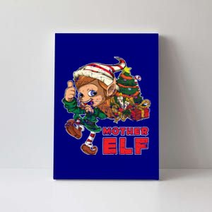 Mother Elf Family Xmas Pajama Mom Gift Mother Gift Canvas