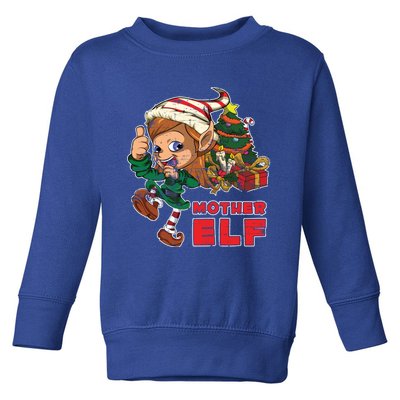 Mother Elf Family Xmas Pajama Mom Gift Mother Gift Toddler Sweatshirt