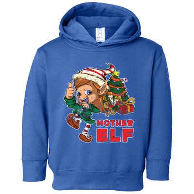 Mother Elf Family Xmas Pajama Mom Gift Mother Gift Toddler Hoodie