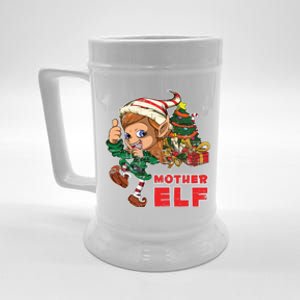 Mother Elf Family Xmas Pajama Mom Gift Mother Gift Beer Stein