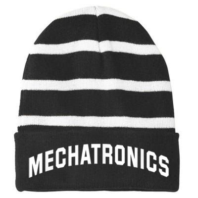 Mechatronics Engineering For Mechatronic Engineer Striped Beanie with Solid Band