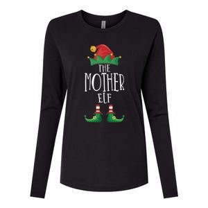 Mother Elf Funny Family Matching Group Christmas Party Elf Gift Womens Cotton Relaxed Long Sleeve T-Shirt