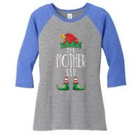 Mother Elf Funny Family Matching Group Christmas Party Elf Gift Women's Tri-Blend 3/4-Sleeve Raglan Shirt