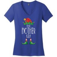 Mother Elf Funny Family Matching Group Christmas Party Elf Gift Women's V-Neck T-Shirt