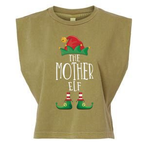 Mother Elf Funny Family Matching Group Christmas Party Elf Gift Garment-Dyed Women's Muscle Tee