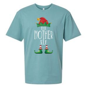 Mother Elf Funny Family Matching Group Christmas Party Elf Gift Sueded Cloud Jersey T-Shirt