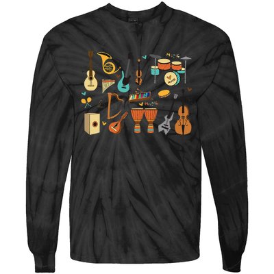 Music Education Funny For Music Teacher Tie-Dye Long Sleeve Shirt