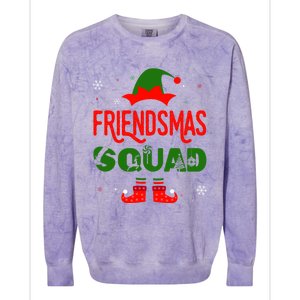 Merry Elf Friendsmas Theme Squad Matching Christmas Funny Gift Colorblast Crewneck Sweatshirt