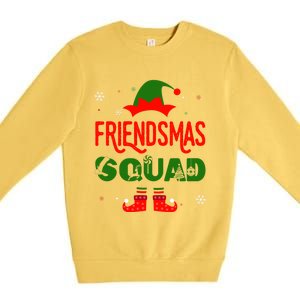 Merry Elf Friendsmas Theme Squad Matching Christmas Funny Gift Premium Crewneck Sweatshirt