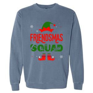 Merry Elf Friendsmas Theme Squad Matching Christmas Funny Gift Garment-Dyed Sweatshirt