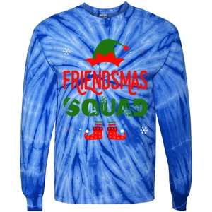 Merry Elf Friendsmas Theme Squad Matching Christmas Funny Gift Tie-Dye Long Sleeve Shirt